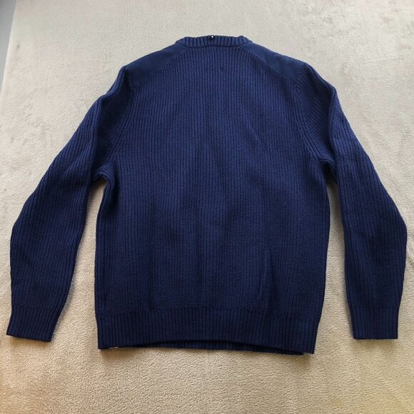 Blake Shelton X Lands End Mens Sweater Large Crewneck Pullover Cozy Knit Blue - Picture 12 of 12